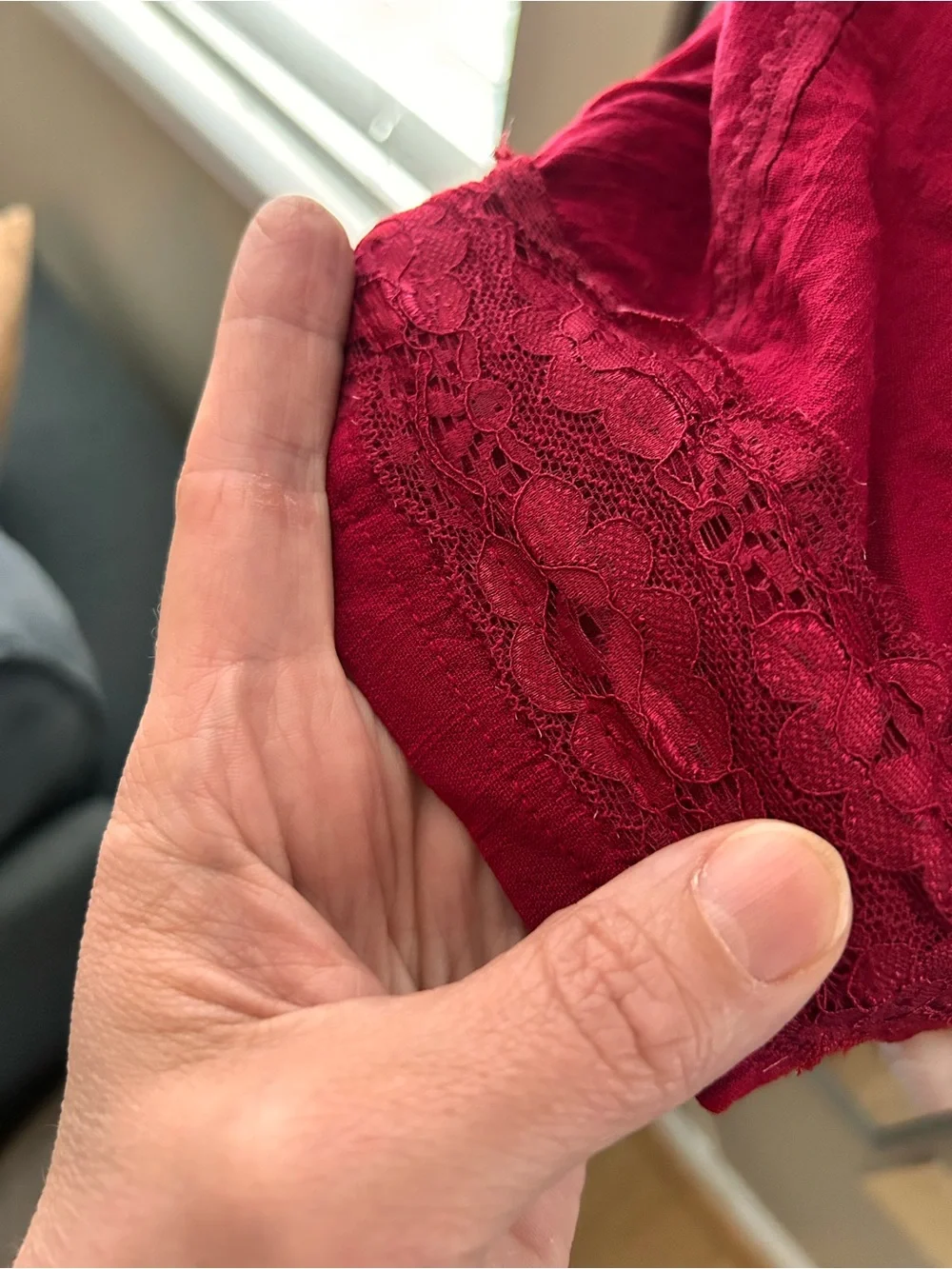 Free People Lacy Me Up Bodycon Dress Red Medium - Picture 6 of 6